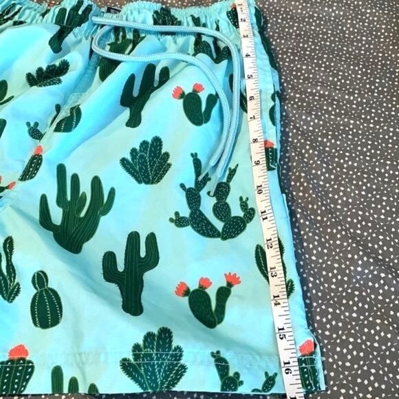 George Cactus Print Swim Shorts Mens S 28-30 Polyester - Picture 9 of 9